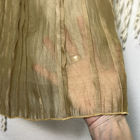 Nic + Zoe Tan Tuck and Pleat Skirt Tencel blend Fully Lined Size 4 - Picture 5 of 10